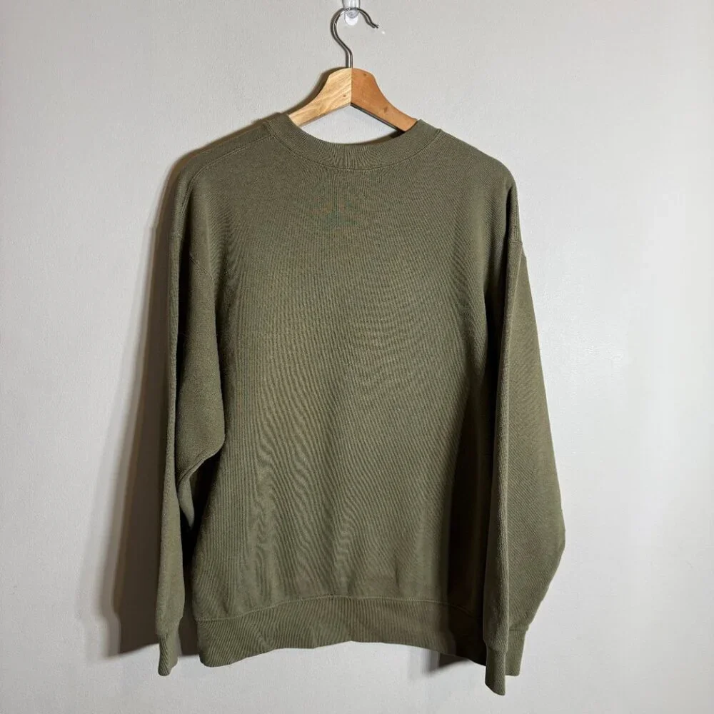 Vintage USMC United States Marine Corp Crew Neck Sweatshirt Men's Medium Green - Picture 3 of 11